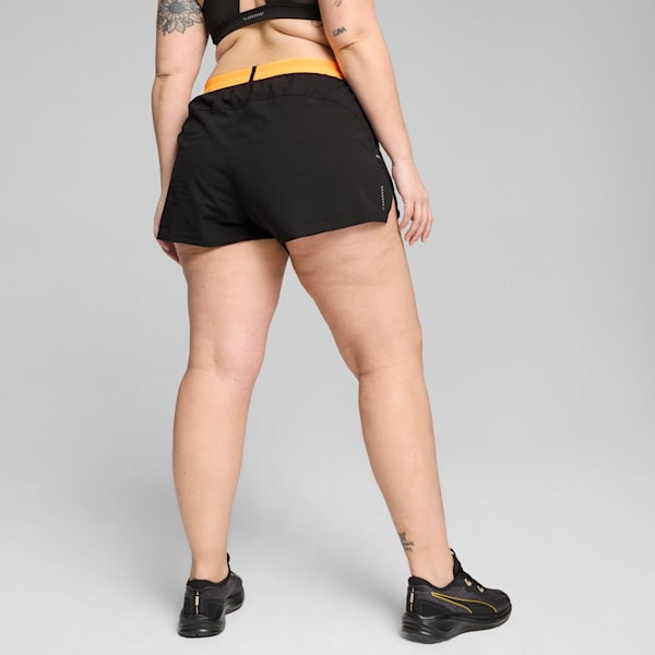 RUN ULTRAWEAVE VELOCITY Women's 3" Running Shorts, PUMA Black-Sun Stream, extralarge-IND